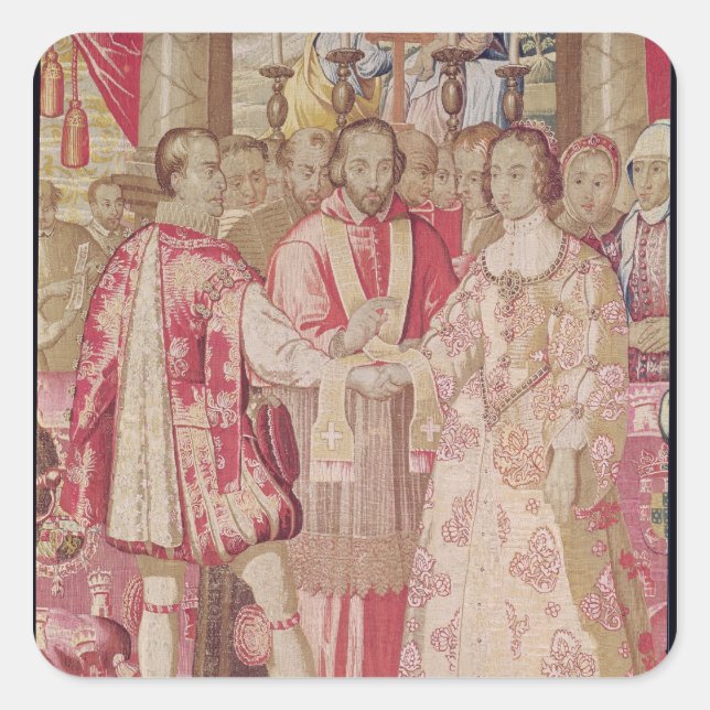 The Charles V Tapestry Square Sticker (Front)
