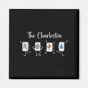 The Charleston Mahjong, Funny Mahjong Dance  Magnet