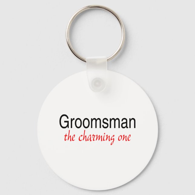 The Charming Groomsman Key Ring (Front)