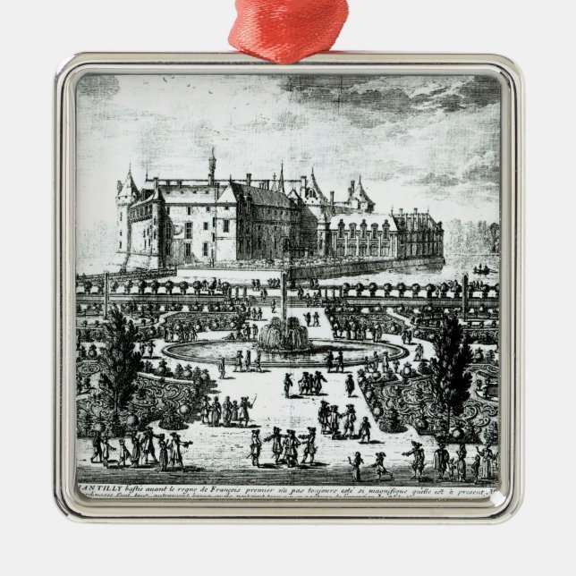 The Chateau de Chantilly and the gardens designed Metal Tree Decoration (Front)