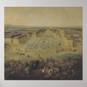 The Chateau de Versailles and the Place Poster