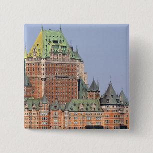 The Chateau Frontenac in Quebec City, Canada. 15 Cm Square Badge
