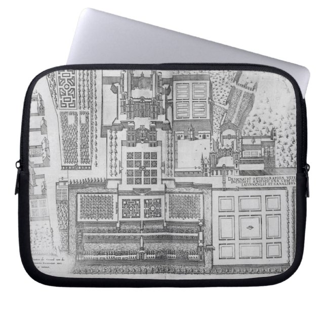 The Chateau, gardens and part of the park at Verne Laptop Sleeve (Front)