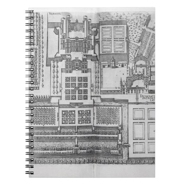 The Chateau, gardens and part of the park at Verne Spiral Notebook (Front)