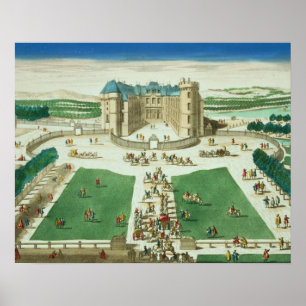 The Chateau Rambouillet, engraved by Antoine Aveli Poster