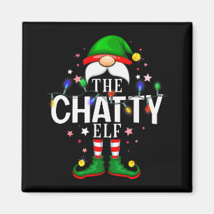 The Chatty Elf Christmas Family Pajama Party Magnet