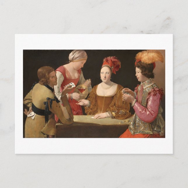 The Cheat with the Ace of Clubs, La Tour Postcard (Front)