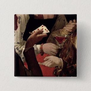 The Cheat with the Ace of Diamonds, detail of the 15 Cm Square Badge