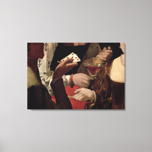 The Cheat with the Ace of Diamonds, detail of the Canvas Print