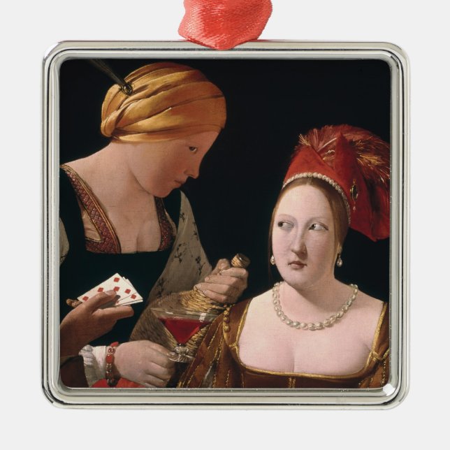 The Cheat with the Ace of Diamonds Metal Tree Decoration (Front)