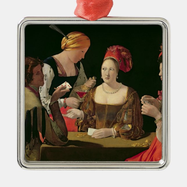 The Cheat with the Ace of Diamonds Metal Tree Decoration (Front)