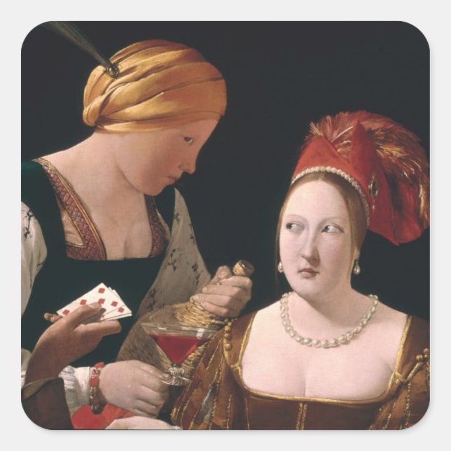 The Cheat with the Ace of Diamonds Square Sticker (Front)