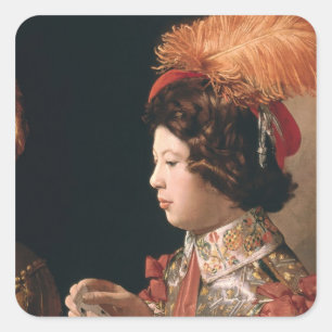 The Cheat with the Ace of Diamonds Square Sticker