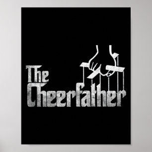 The Cheerfather Fathers Day Cheer Dad Cheerleader Poster