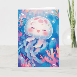 The Cheerful Jellyfish Glow Card