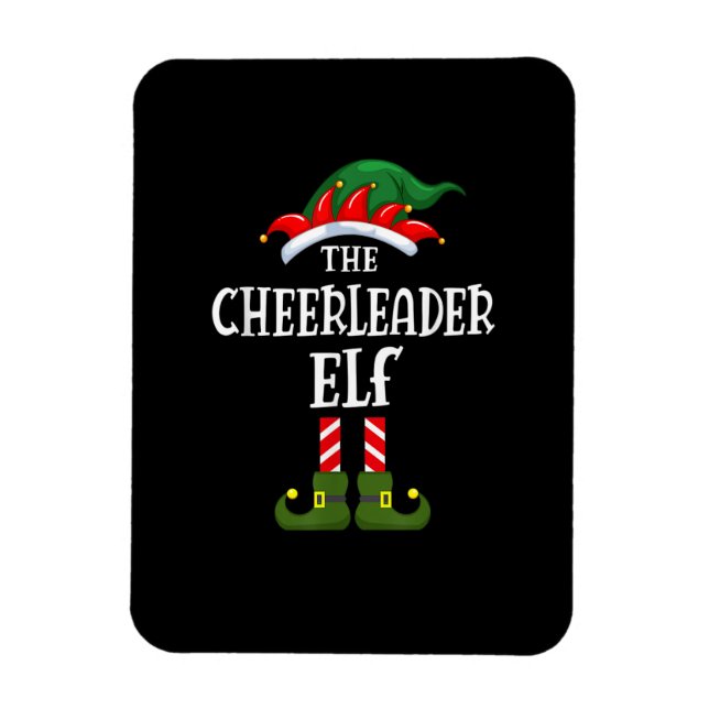 The Cheerleader ELF Family Matching Group Christma Magnet (Vertical)