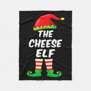 The Cheese Elf Family Matching Funny Christmas Cos Fleece Blanket
