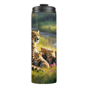 "The Cheetah Family Bond" Thermal Tumbler