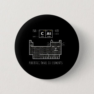 The Chemistry Cat Lovers 6 Cm Round Badge