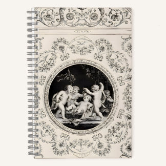 The Cherubs' Grape Harvest: An Engraved Medallion Notebook