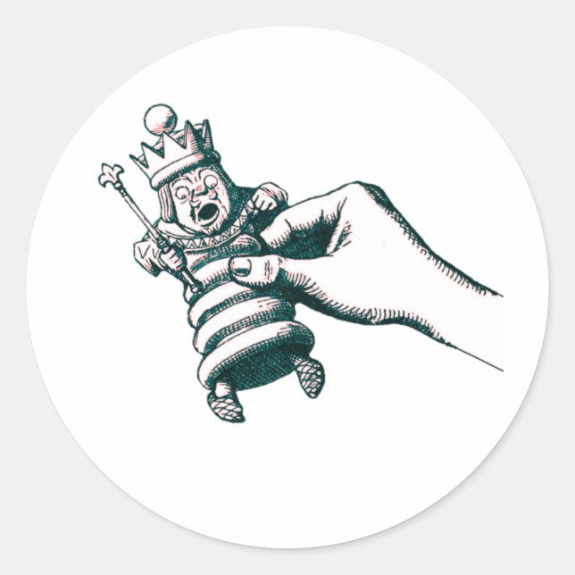 The Chess King Original Classic Round Sticker (Front)