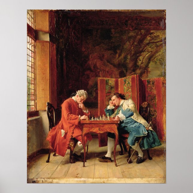 The Chess Players, 1856 Poster (Front)