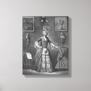The Chevalier d'Eon, dressed as a woman Canvas Print