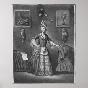 The Chevalier d'Eon, dressed as a woman Poster