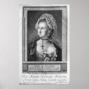 The Chevalier d'Eon, dressed as a woman Poster