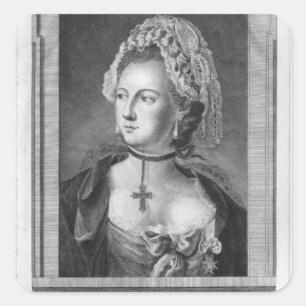 The Chevalier d'Eon, dressed as a woman Square Sticker