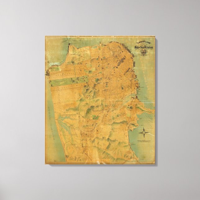 The Chevalier  Map of San Francisco Canvas Print (Front)