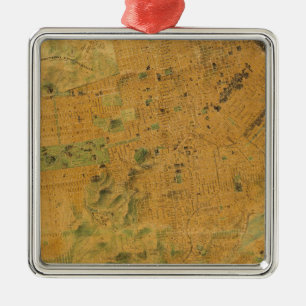 The Chevalier  Map of San Francisco Metal Tree Decoration