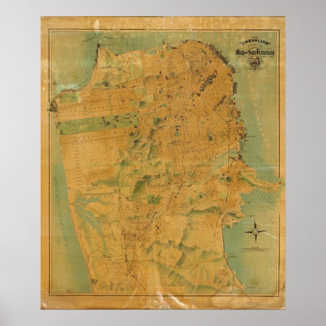 The Chevalier  Map of San Francisco Poster (Front)