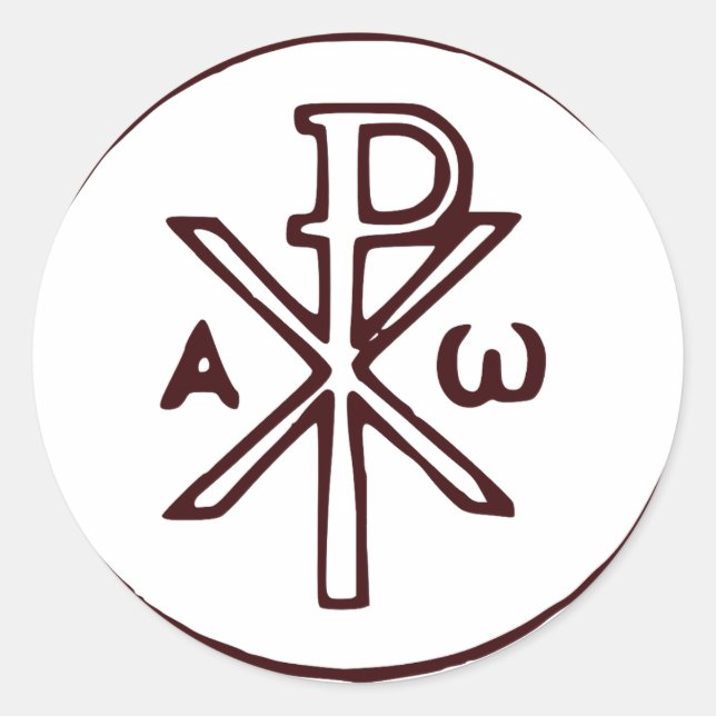 The Chi-Rho Christogram symbol  Classic Round Sticker (Front)
