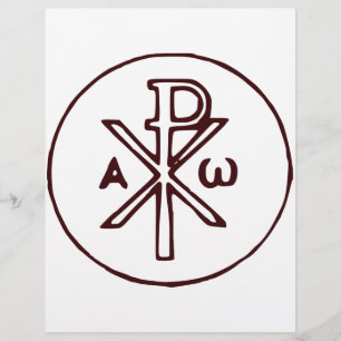 The Chi-Rho Christogram symbol Flyer