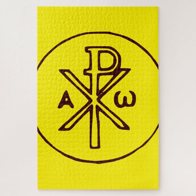 The Chi-Rho Christogram symbol  Jigsaw Puzzle (Vertical)