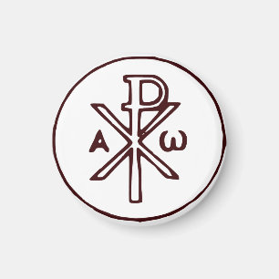 The Chi-Rho Christogram symbol Magnet