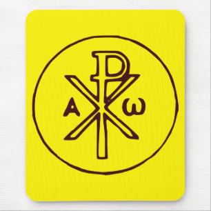 The Chi-Rho Christogram symbol  Mouse Pad