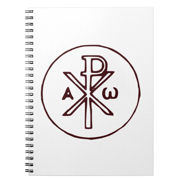 The Chi-Rho Christogram symbol  Notebook (Front)