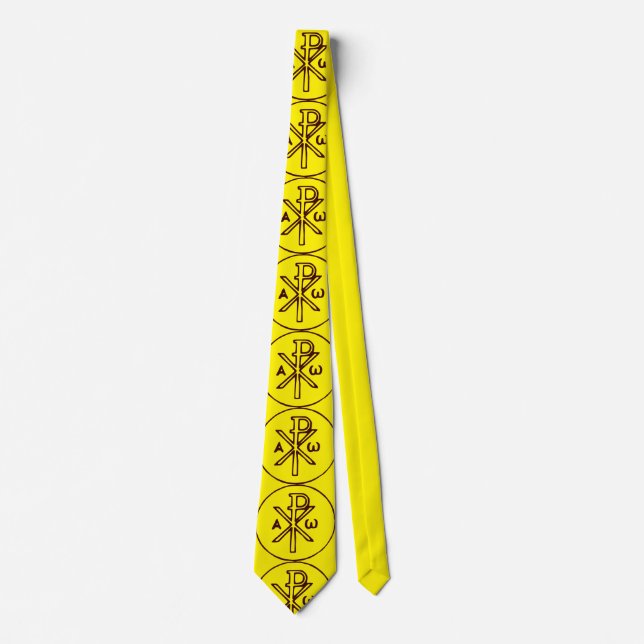 The Chi-Rho Christogram Symbol Sacred Art Tie (Front)