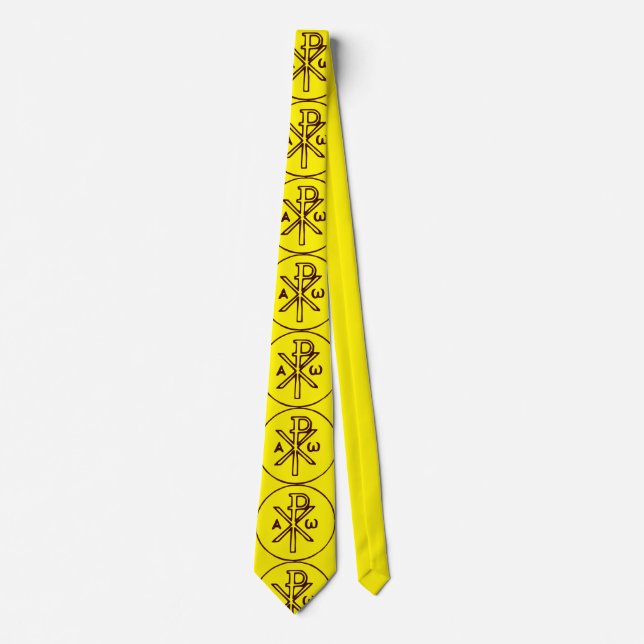 The Chi-Rho Christogram symbol  Tie (Front)