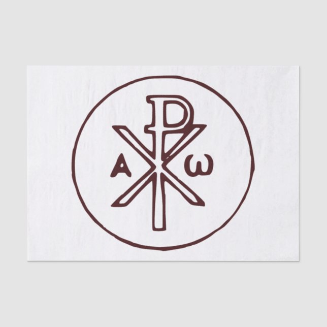 The Chi-Rho Christogram symbol  Tissue Paper (Front)