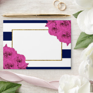 The Chic Modern Luxe Wedding Collection Pink Roses Envelopes