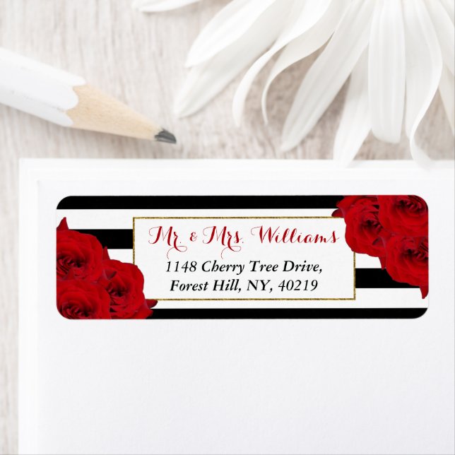 The Chic Modern Luxe Wedding Collection- Red Roses (Insitu)