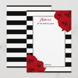 The Chic Modern Luxe Wedding Collection- Red Roses Advice Card