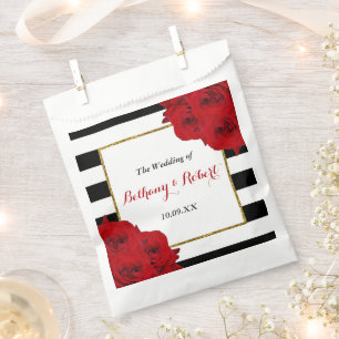 The Chic Modern Luxe Wedding Collection- Red Roses Favour Bags