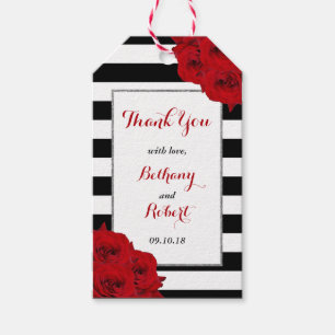 The Chic Modern Luxe Wedding Collection- Red Roses Gift Tags