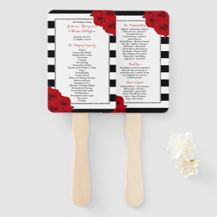 The Chic Modern Luxe Wedding Collection- Red Roses Hand Fan