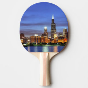 The Chicago skyline from the Adler Planetarium Ping Pong Paddle