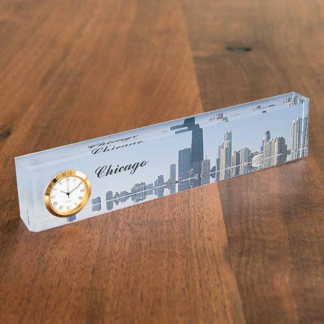 The Chicago Skyline Nameplate (Side)